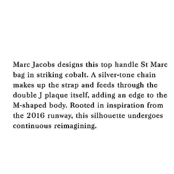 Marc Jacobs The St. Marc Mini Leather Tote Bag In Cobalt,  With Additional Strap - Picture 14 of 16